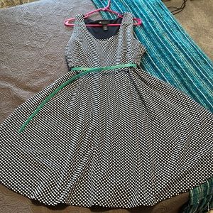 Lane Bryant, sleeveless dress, black and white, size 18